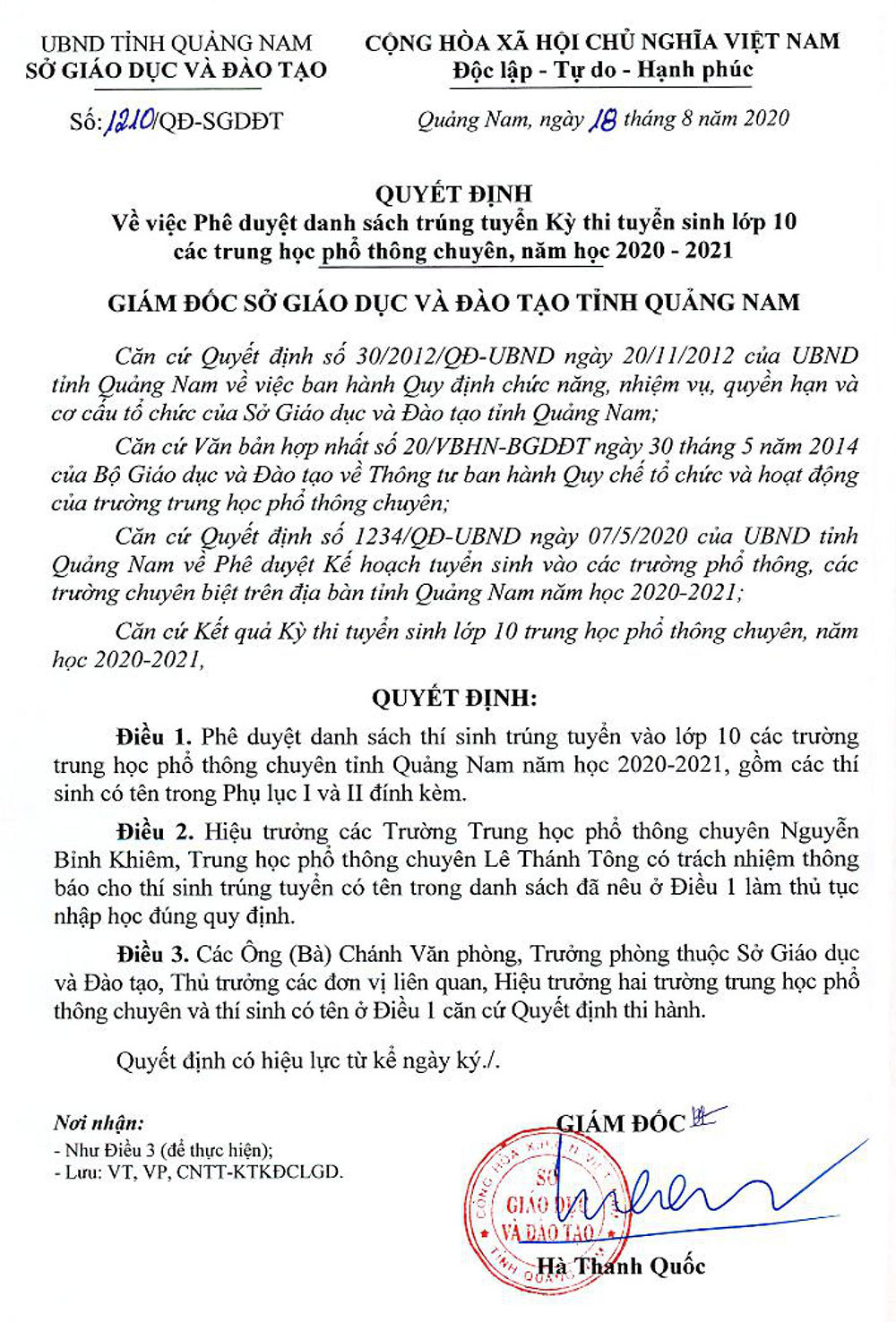00 QD Trung tuyen
